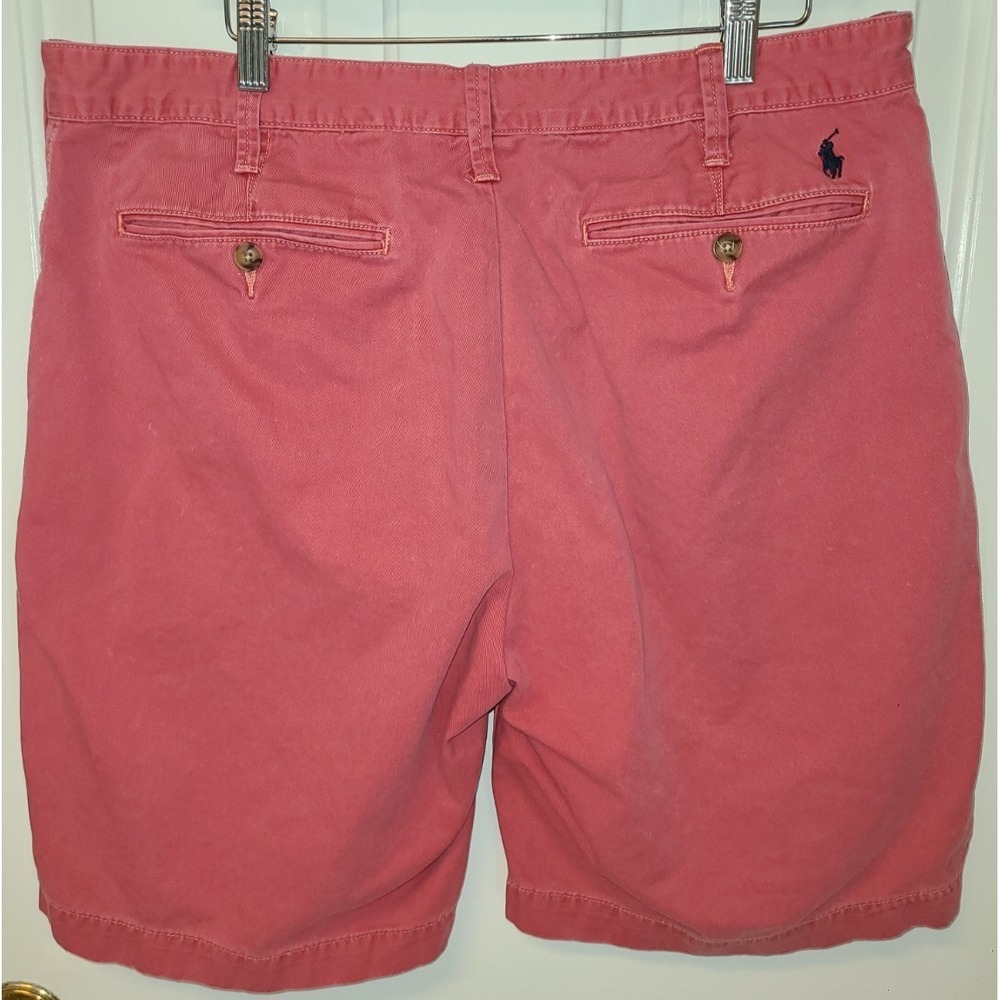 Polo‎ Ralph Lauren Chino Shorts Relaxed Fit Red Cotton 9" Inseam Men's 36 Preppy